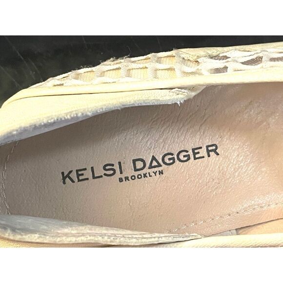 Kelsi Dagger Brooklyn Women's Cream Leather Mesh Loafers Size 9 Medium. - Picture 7 of 11